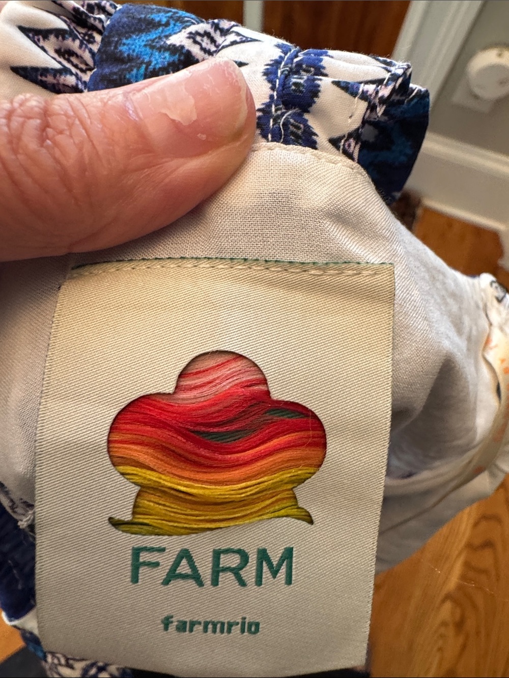 FARM Rio White, Blue & Yellow Floral Tiered Sundress - Picture 3 of 3